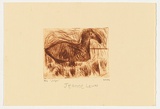 Artist: Lewis, Jeannie. | Title: Julpu | Date: 2004 | Technique: drypoint etching, printed in brown ink, from one perspex plate