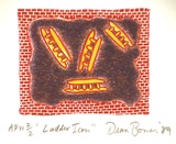 Artist: b'Bowen, Dean.' | Title: b'Ladder icon' | Date: 1989 | Technique: b'lithograph, printed in colour, from three stones'