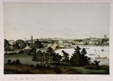 Title: New South Wales. View of Sydney, from the east side of the Cove. | Date: 1810 | Technique: lithograph, printed in colour, from multiple stones [or plates]