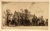 Artist: Pratt, Douglas. | Title: The Cathedral, Armidale | Date: 1932 | Technique: etching, printed in brown ink, from one plate