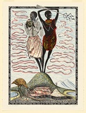Artist: McMahon, Marie. | Title: The two Walyers | Date: 1988 | Technique: lithograph, printed in colour, from multiple stones [or plates] | Copyright: © Marie McMahon. Licensed by VISCOPY, Australia