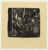 Artist: b'AMOR, Rick' | Title: b'Celestial lane.' | Date: 1990 | Technique: b'woodcut, printed in black ink, from one block'