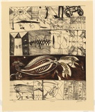 Artist: PULE, John | Title: Pulenoa (without consent) | Date: 1995 | Technique: lithograph, printed in colour, from three stones | Copyright: © John Pule, printed by Paper Graphica Ltd, Christchurch, NZ