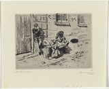 Artist: b'Coffey, Alfred.' | Title: b'The dust bin.' | Date: 1928 | Technique: b'etching and aquatint, printed in black ink with plate-tone, from one plate'