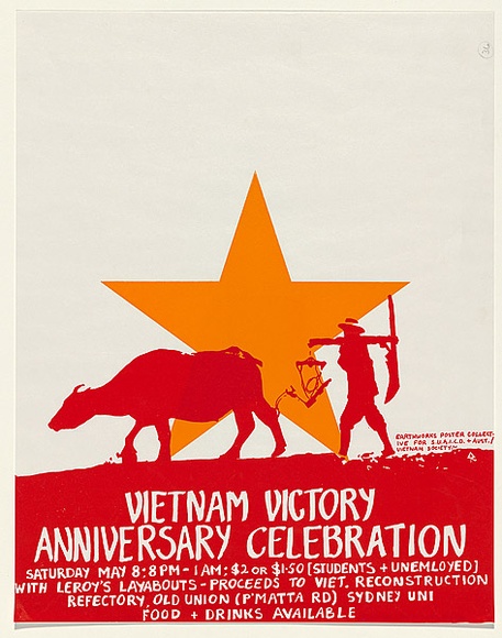 Artist: b'MACKINOLTY, Chips' | Title: b'Vietnam victory anniversary celebration' | Date: 1976 | Technique: b'screenprint'