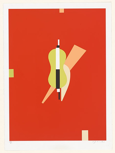Title: Guitar Red I. | Date: 2001 | Technique: screenprint, printed in colour, from multiple stencils
