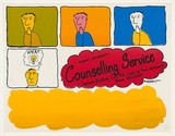 Artist: b'EARTHWORKS POSTER COLLECTIVE' | Title: b'Sydney University counselling service' | Date: 1977 | Technique: b'screenprint, printed in colour, from multiple stencils'