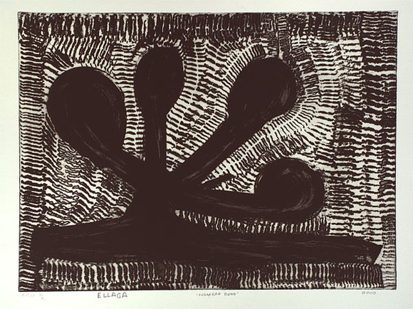 Artist: b'ELLEGA, Barney' | Title: b'Sugarbag bend' | Date: 2000, June | Technique: b'etching, printed in black ink from one plate'