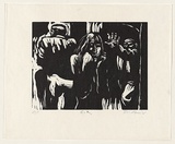 Artist: b'AMOR, Rick' | Title: b'City.' | Date: 1986 | Technique: b'woodcut, printed in black ink, from one block'
