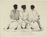 Artist: b'Fernyhough, William.' | Title: b'Native dance.' | Date: 1836 | Technique: b'pen-lithograph, printed in black ink, from one zinc plate'