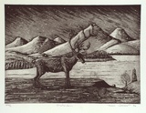Artist: Jones, Tim. | Title: Visitations | Date: 1994 | Technique: etching, printed in black ink, from one plate
