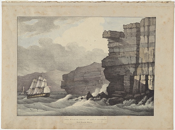 Artist: Earle, Augustus. | Title: The North Head of Port Jackson, New South Wales. | Date: 1830 | Technique: lithograph, printed in black ink, from one stone; hand-coloured