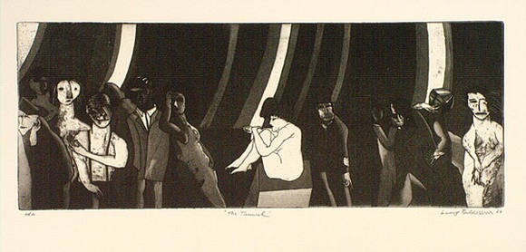 Artist: b'BALDESSIN, George' | Title: b'The tunnel.' | Date: 1966 | Technique: b'etching and aquatint, printed in black ink, from one plate'