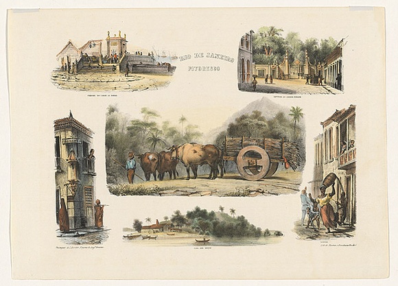 Artist: b'Buvelot, Louis.' | Title: b'Rio de Janeiro pitoresco.' | Date: 1842-43 | Technique: b'lithograph, printed in colour, from multiple stones: additional hand-colouring'