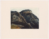 Artist: b'Caldwell, John.' | Title: b'Escarpment headland.' | Date: 2002 | Technique: b'etching, open-bite and aquatint, printed in colour, from two plates'