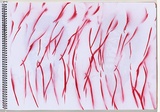 Title: b'Chickenpox' | Date: 2003-2004 | Technique: b'stencil, printed with red aerosol paint, from one stencil'