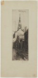 Artist: b'SHIRLOW, John' | Title: b'A bye-way, Flinders Lane.' | Date: 1896 | Technique: b'etching, printed in black ink with plate-tone, from one copper plate'
