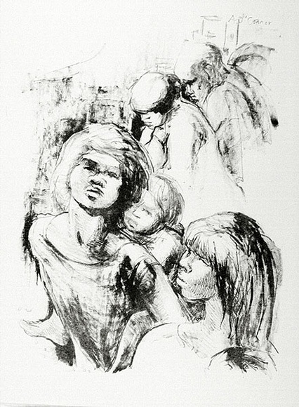 Artist: bO'Connor, Ailsa. | Title: b'not titled' | Date: c.1975 | Technique: b'lithograph, printed in black ink, from one stone'