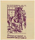 Artist: UNKNOWN | Title: The Women's Collective and the Education Collective present: A forum on sexism in education. | Date: 1980 | Technique: screenprint, printed in purple ink, from one stencil