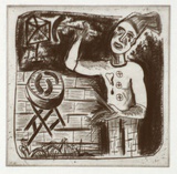 Artist: HARDING, Richard | Title: Barbie boy | Date: 1991 | Technique: etching, printed in black ink, from one plate