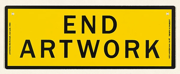 Title: Artwork ahead end artwork [verso] | Date: 2004 | Technique: screenprint, printed in black and yellow ink, from four stencils