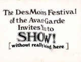 Artist: Truck, Fred. | Title: The Des Moines Festival of the Avante, Cookie Press, Melbourne. | Date: 1979