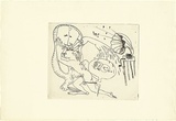 Artist: BOYD, Arthur | Title: Potter with child and gramophone. | Date: (1968-69) | Technique: etching, printed in black ink, from one plate | Copyright: Reproduced with permission of Bundanon Trust