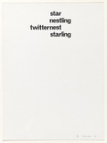 Artist: b'SELENITSCH, Alex' | Title: b'starling' | Date: 1969 | Technique: b'screenprint, printed in black ink, from one screen'