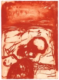 Title: Shallow grave 1 [panel 10] | Date: 2000 | Technique: liftground aquatint, printed in red ink, from one copper plate