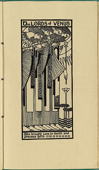 Artist: b'Waller, Christian.' | Title: b'The Lords of Venus.' | Date: 1932 | Technique: b'linocut, printed in black ink, from one block'