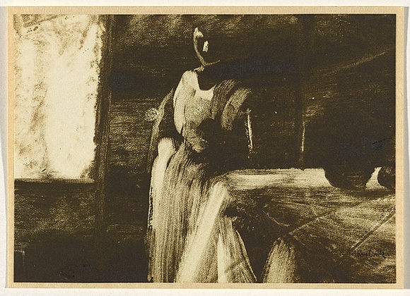 Artist: b'Crooke, Ray.' | Title: b'Island woman II' | Date: 1968 | Technique: b'monotype, printed in black ink, from one plate'