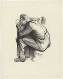 Artist: b'Counihan, Noel.' | Title: b'A worker resting.' | Date: 1948 | Technique: b'lithograph, printed in black ink, from one stone'