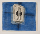 Artist: b'Hirschfeld Mack, Ludwig.' | Title: bnot titled [String sound] [recto]; [Study for 'String sound'] [verso] | Date: (1963) | Technique: b'transfer print; watercolour addition (recto)'