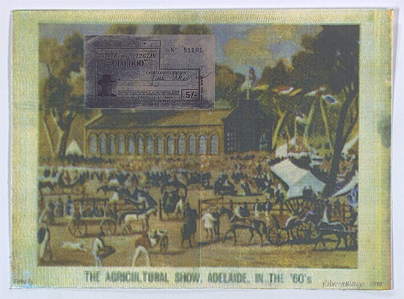 Artist: b'Mayo, Rebecca.' | Title: bThe Agricultural Show, Adelaide in the 60's | Date: 1999, January | Technique: b'screenprint, printed in colour, from two stencils'