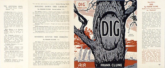 Artist: b'FEINT, Adrian' | Title: b'Book cover: Dig by Frank Clune.' | Date: 1927-1935 | Copyright: b'Courtesy the Estate of Adrian Feint'