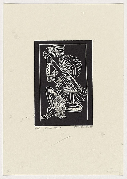 Artist: b'Timothy, John.' | Title: b'Te-ni hala' | Date: 2005 | Technique: b'woodcut, printed in black ink, from one block'