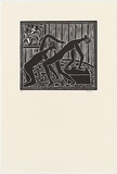 Artist: Moore, Ross. | Title: Duo | Date: 1983 | Technique: linocut, printed in black ink, from one block