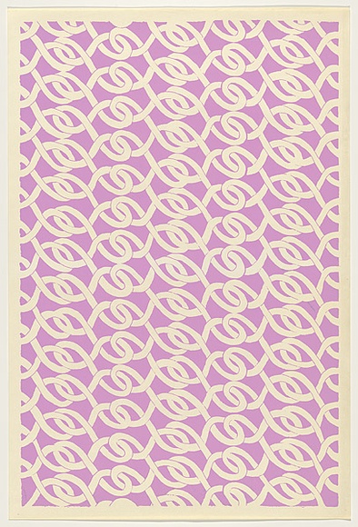 Artist: b'WORSTEAD, Paul' | Title: b'Sports wiggle' | Date: 1981 | Technique: b'screenprint, printed in purple ink, from one stencil' | Copyright: b'This work appears on screen courtesy of the artist'