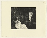 Artist: b'Shead, Garry.' | Title: b'The temptress' | Date: c. 1984 | Technique: b'etching and aquatint, printed in black ink, from one plate' | Copyright: b'\xc2\xa9 Garry Shead'