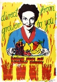Artist: b'JILL POSTERS 1' | Title: b'Direct from grower to you! Radium plans to transform industry.' | Date: 30 March 1984 | Technique: b'screenprint, printed in colour, from four stencils'