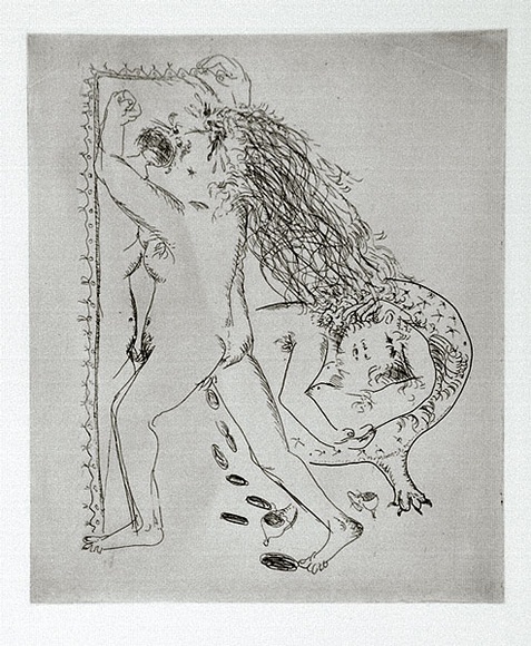 Artist: b'BOYD, Arthur' | Title: b'Mad woman.' | Date: 1970 | Technique: b'etching, printed in black ink, from one plate' | Copyright: b'Reproduced with permission of Bundanon Trust'