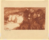 Artist: Conder, Charles. | Title: Beatrix et Calyste. | Date: 1899 | Technique: transfer-lithograph, printed in brownish red ink, from one stone