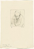 Artist: b'WALKER, Murray' | Title: b'Old Daisy [j]' | Date: 1962 | Technique: b'drypoint, printed in black ink, from one plate'