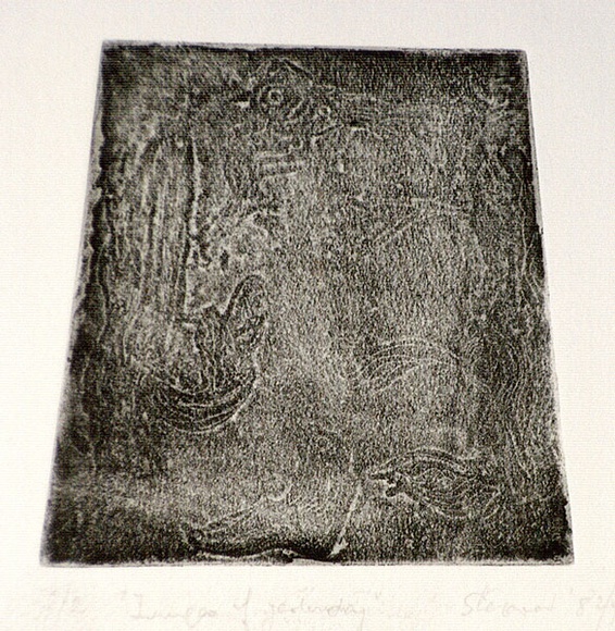 Artist: b'SHEARER, Mitzi' | Title: b'Images of yesterday' | Date: 1982 | Technique: b'etching and aquatint, printed in black ink, from one plate'