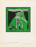 Artist: Snell, Ted. | Title: Instruments of the Passion IV. | Date: 1985 | Technique: linocut, printed in colour, from two blocks