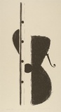 Artist: Lincoln, Kevin. | Title: Guitar black | Date: 1991 | Technique: lithograph, printed in black ink, from one stone