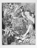 Artist: b'Henigan, Patrick.' | Title: b'David dances before the Ark' | Date: 1984 | Technique: b'etching, drypoint, printed in black ink with plate-tone, from one plate'