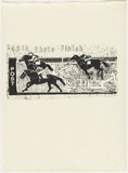 Artist: WORSTEAD, Paul | Title: 40th Photo Finish | Date: 1982 | Technique: screenprint, printed in black ink, from one stencil; hand-coloured | Copyright: This work appears on screen courtesy of the artist