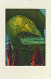 Artist: b'Hardy, Bernard.' | Title: b'not titled [three turrets]' | Technique: b'etching and aquatint, printed in colour, from multiple plates'