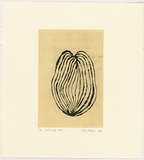 Artist: b'Watson, Judy.' | Title: b'Fruit and seeds 1' | Date: 2000 | Technique: b'etching, printed in black ink, from one plate; and chine colle'